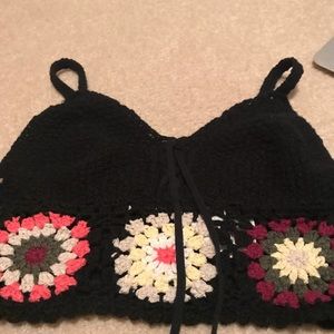 Patterned crochet bralette